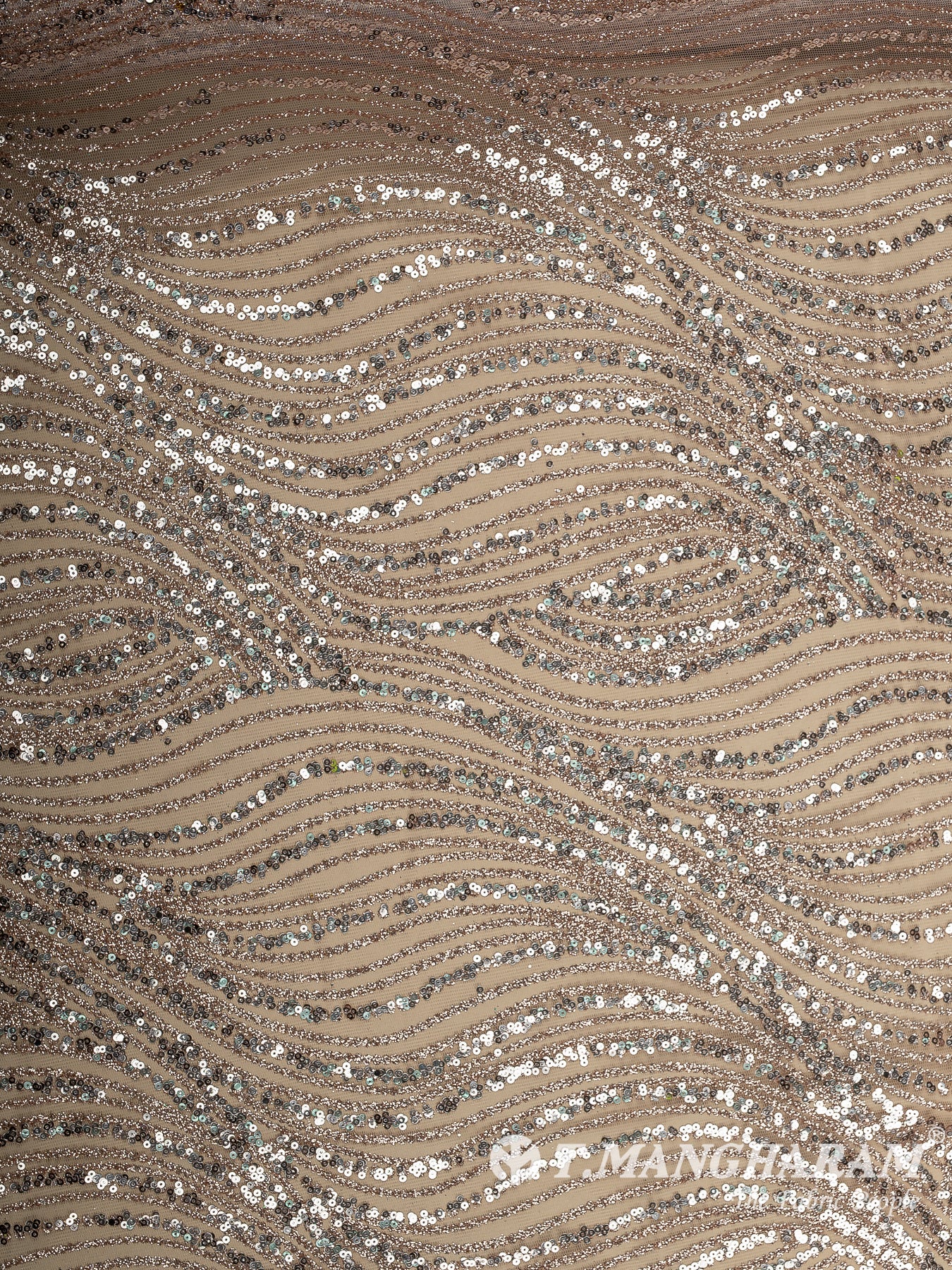 Peach Fancy Net Fabric - EC12504