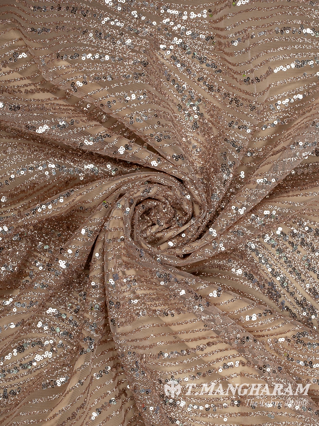 Peach Fancy Net Fabric - EC12504