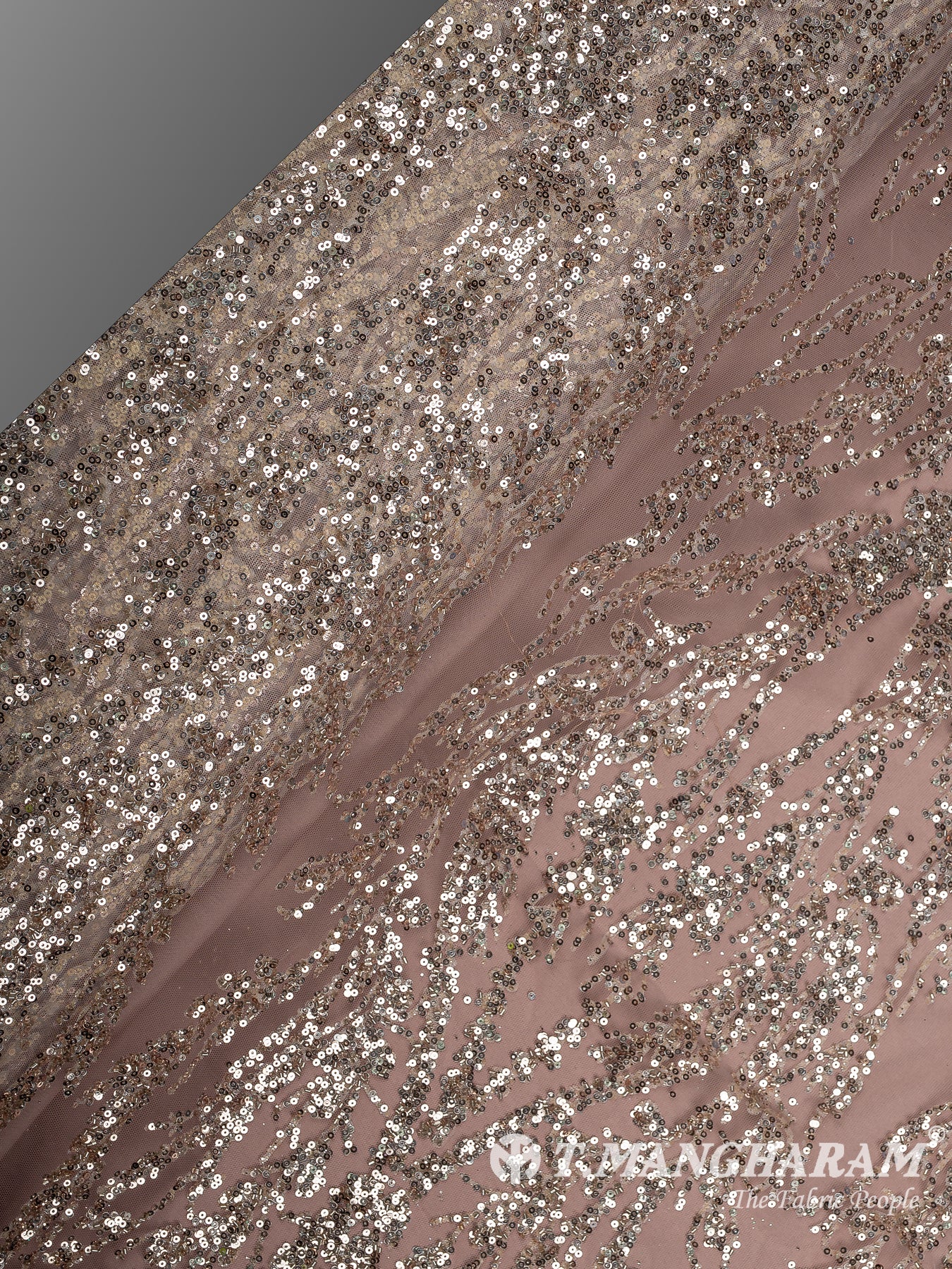 Peach Fancy Net Fabric - EC12509