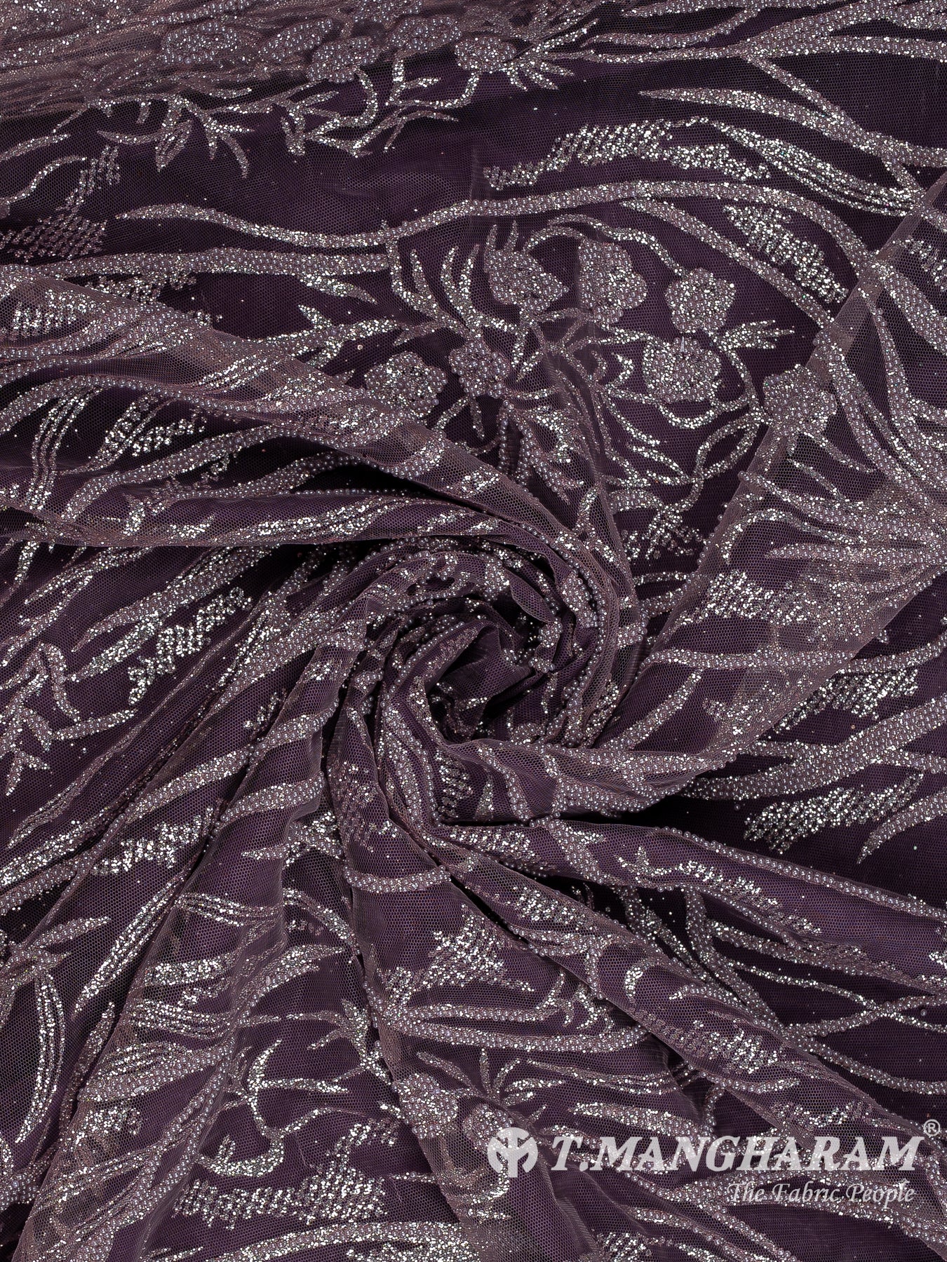 Purple Fancy Net Fabric - EC12518