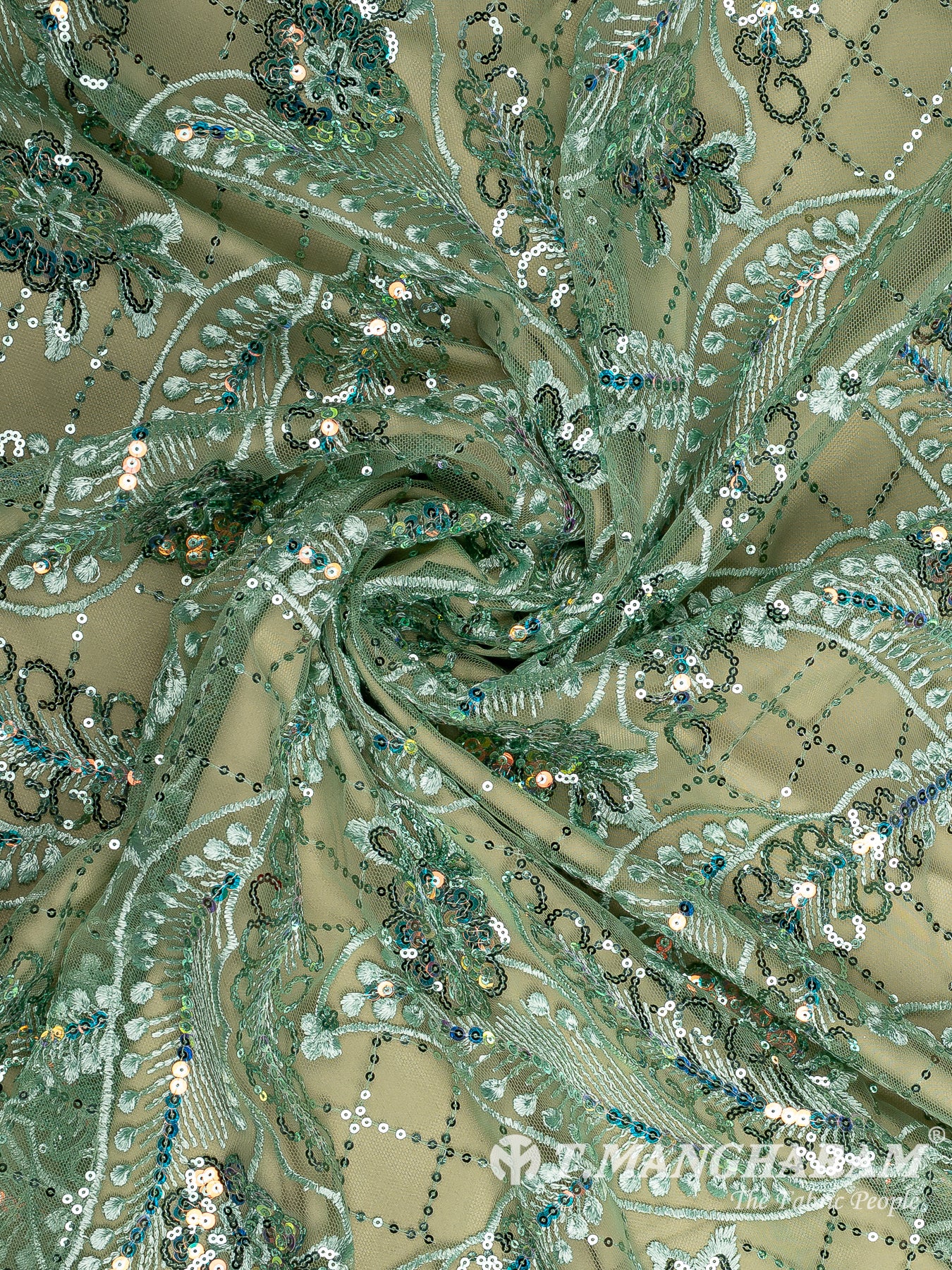Green Fancy Net Fabric - EB9494