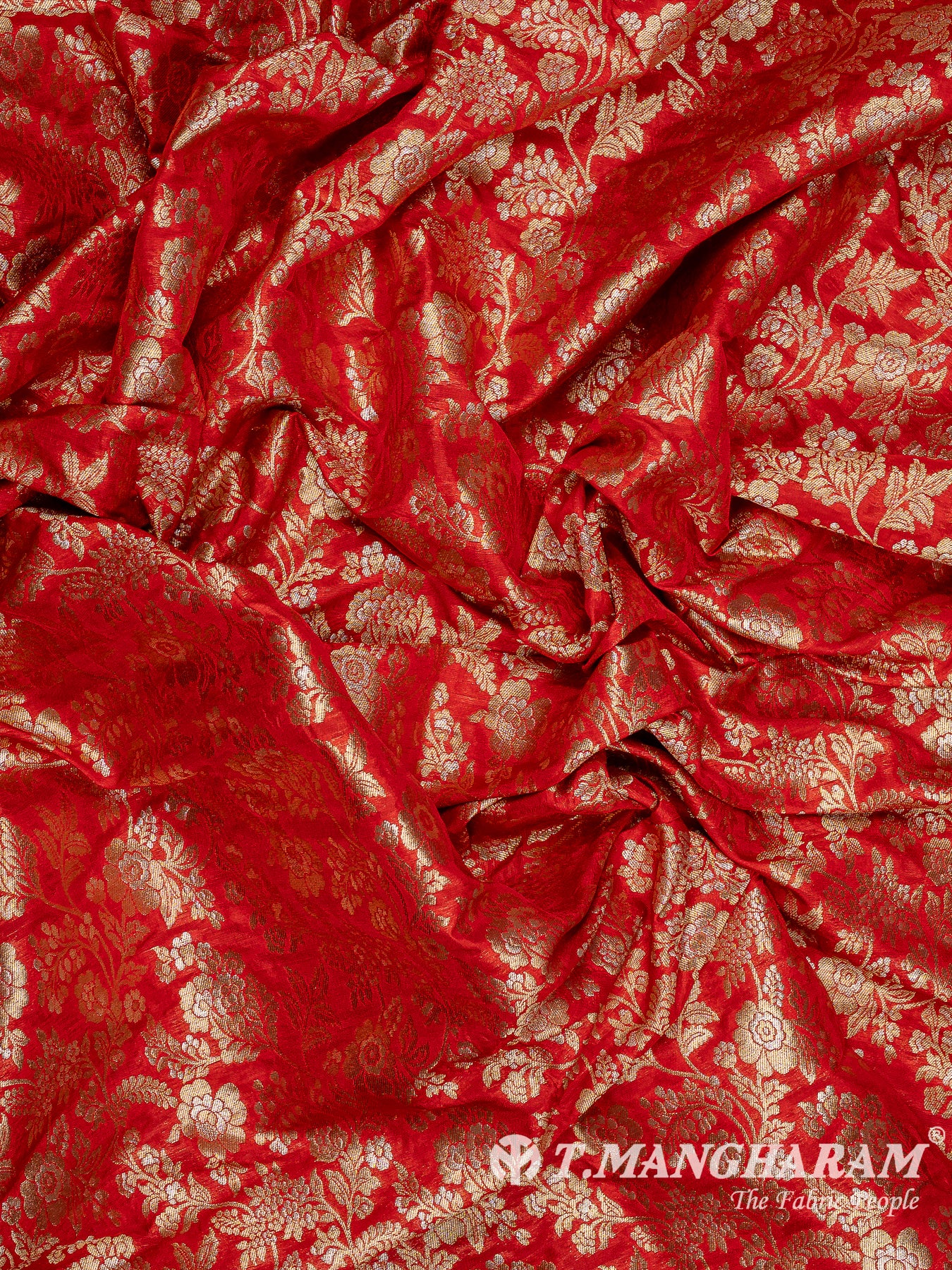 Red Banaras Fabric - EB9868