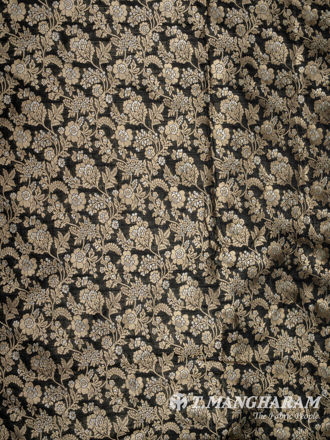Black Banaras Fabric - EB9870