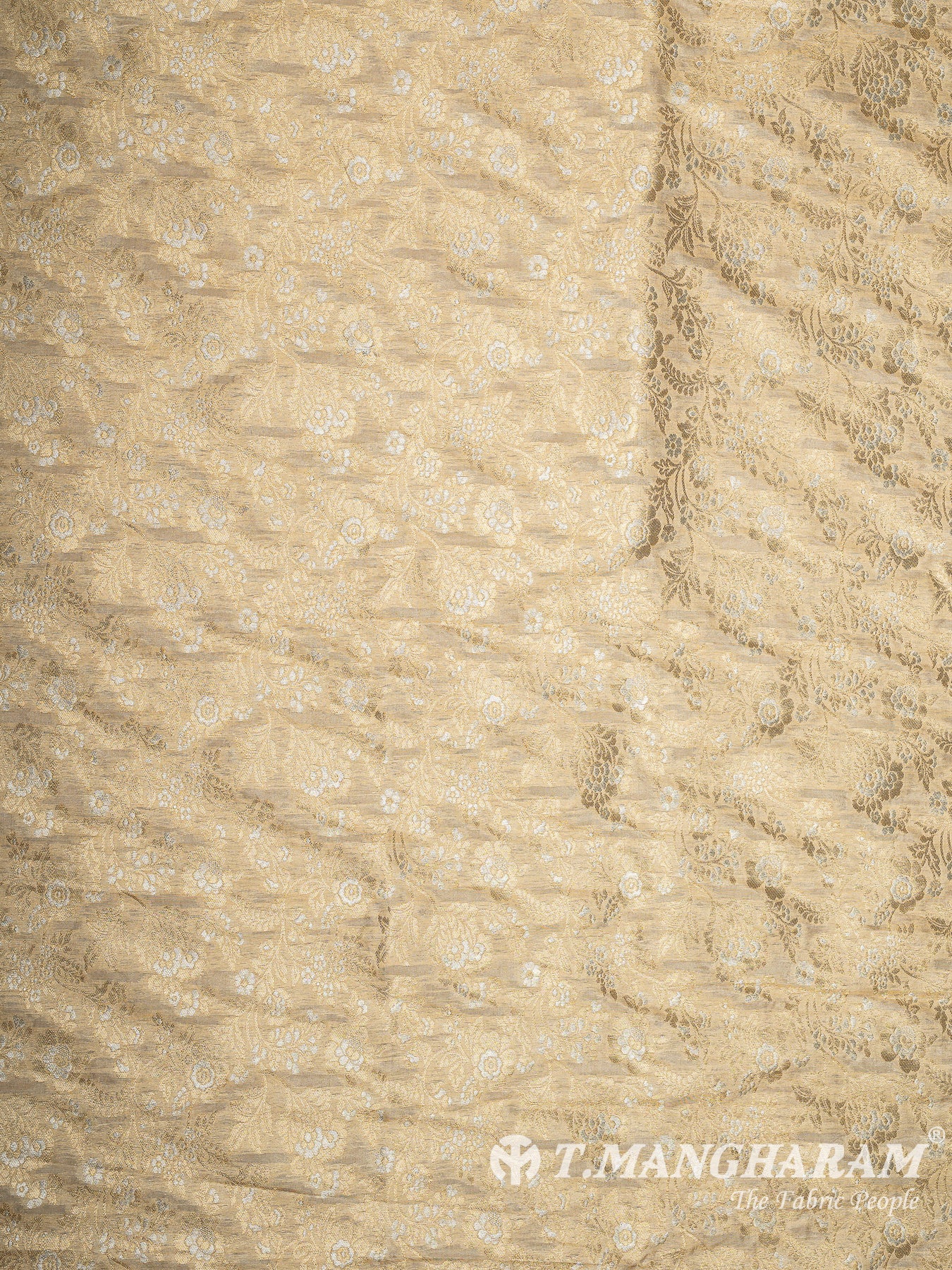 Beige Banaras Fabric - EB9867