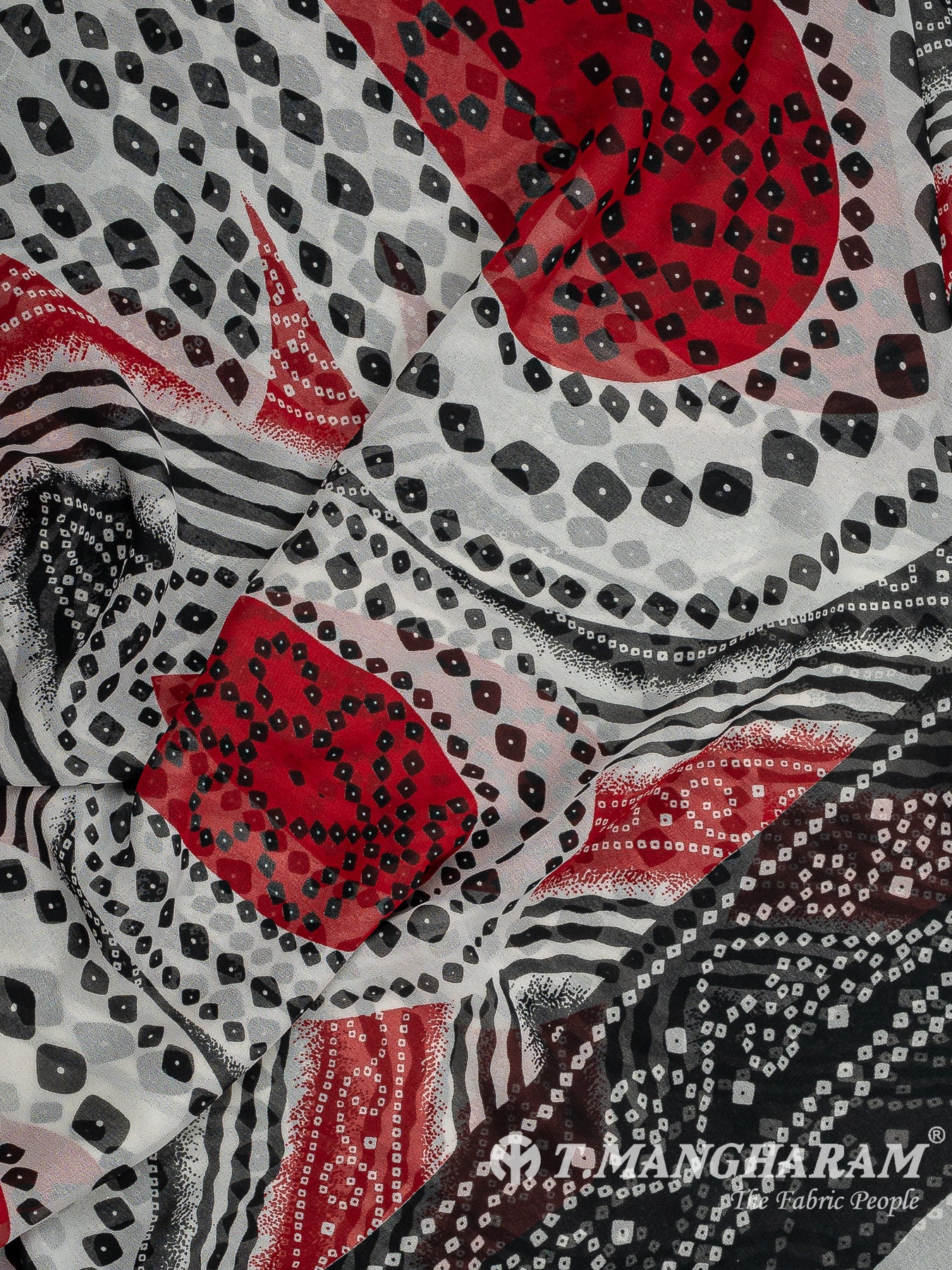 Black Crepe Chudidhar Fabric Set - EF1577