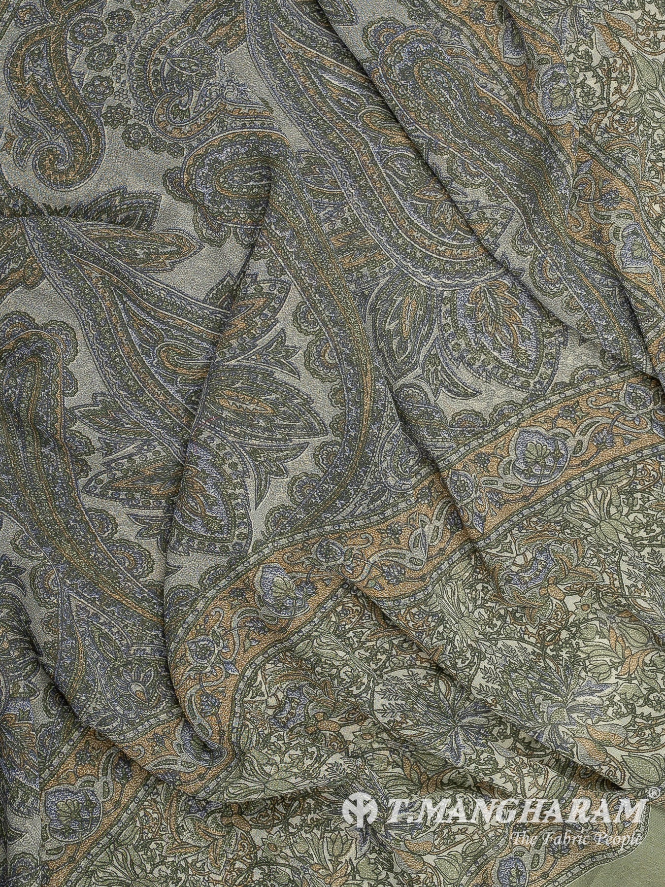 Green Crepe Chudidhar Fabric Set - EF1600