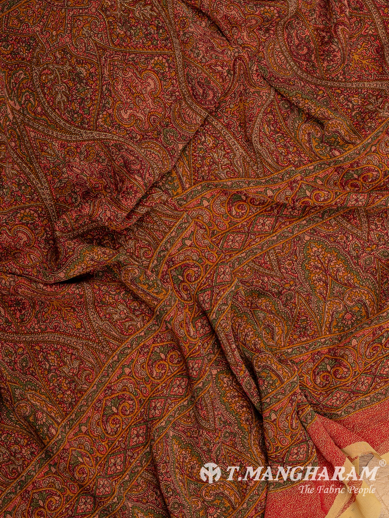 Orange Crepe Chudidhar Fabric Set - EF1582