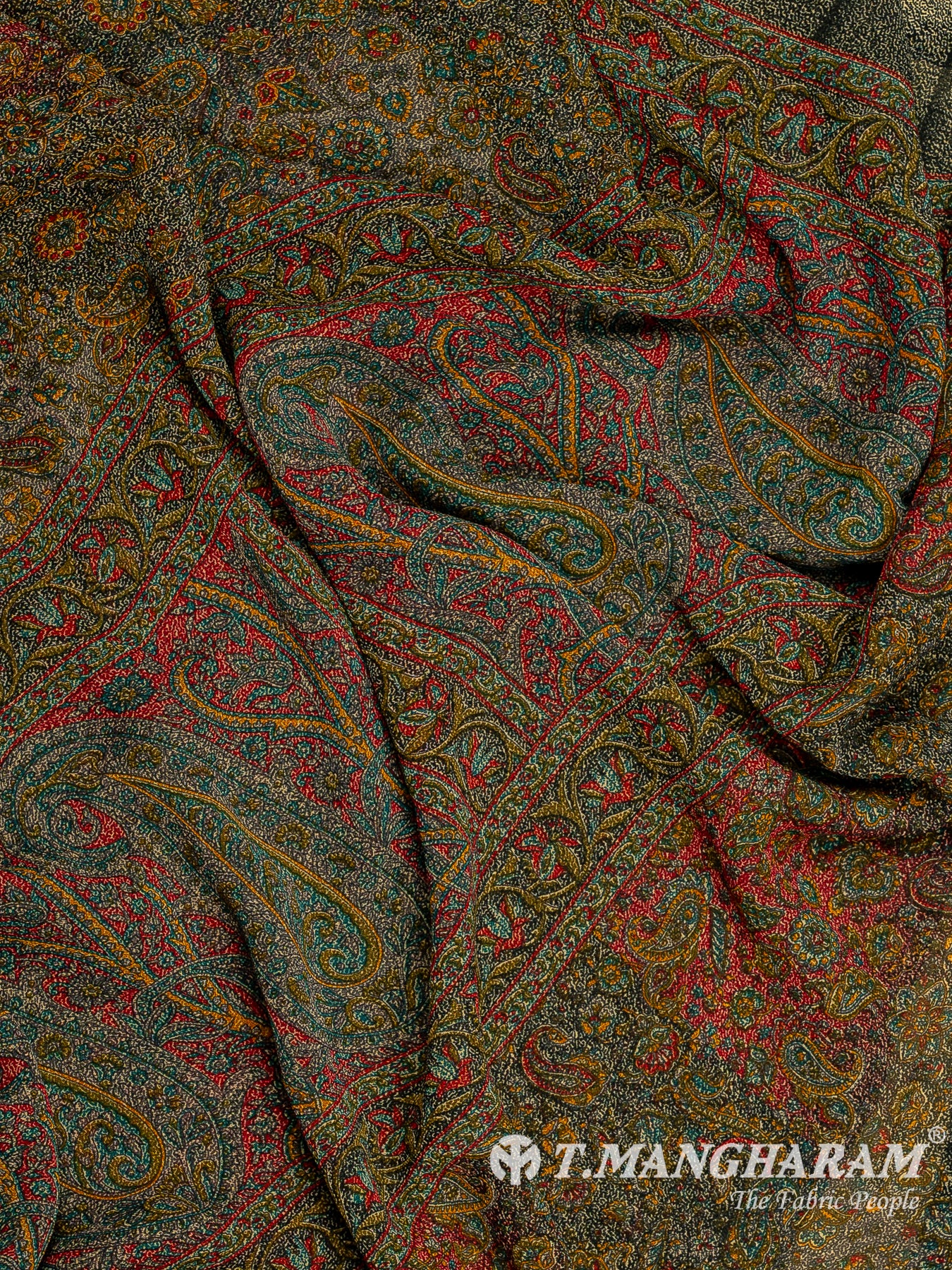 Green Crepe Chudidhar Fabric Set - EF1618