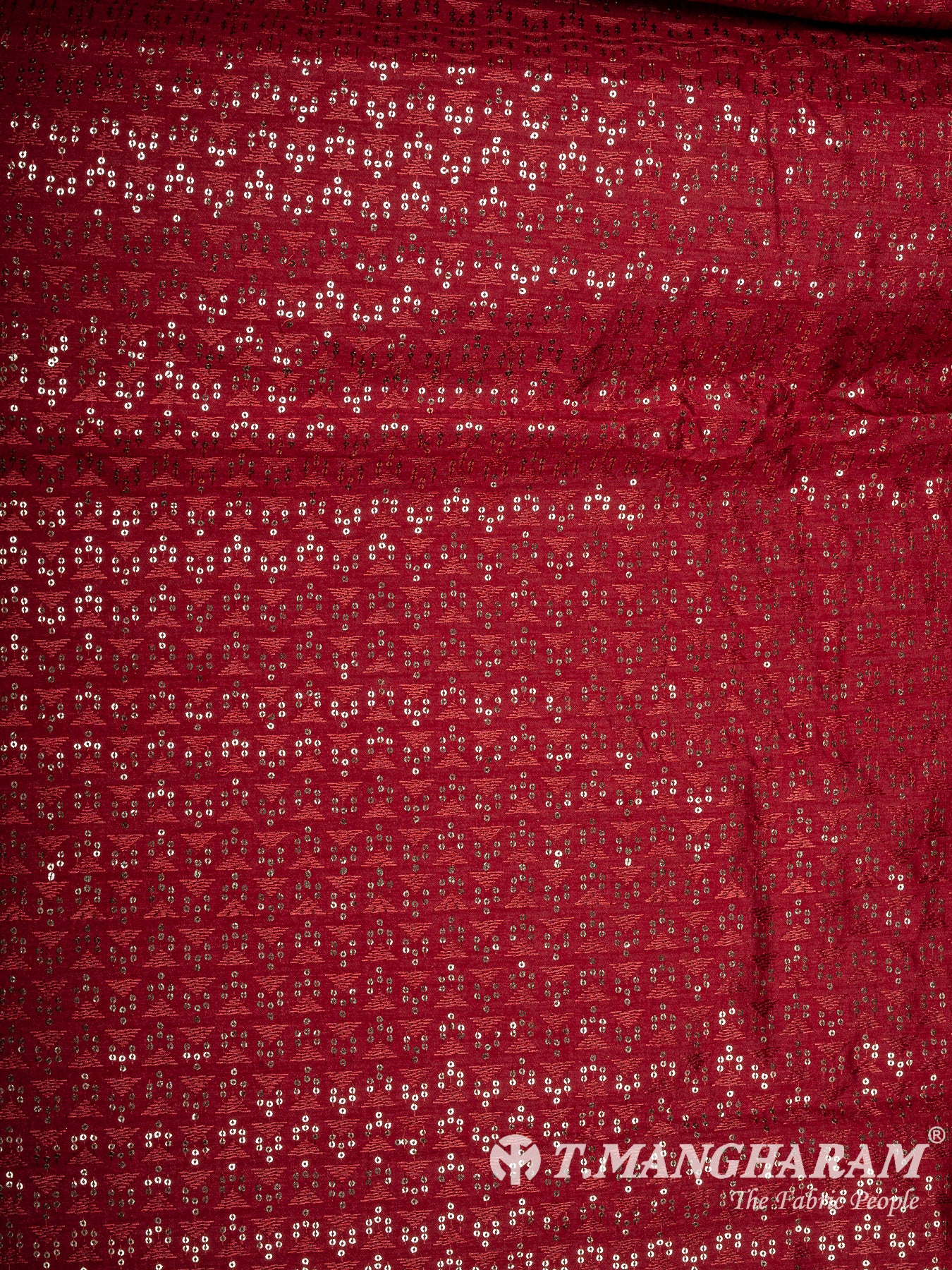 Maroon Semi Raw Silk Fabric - EB10018