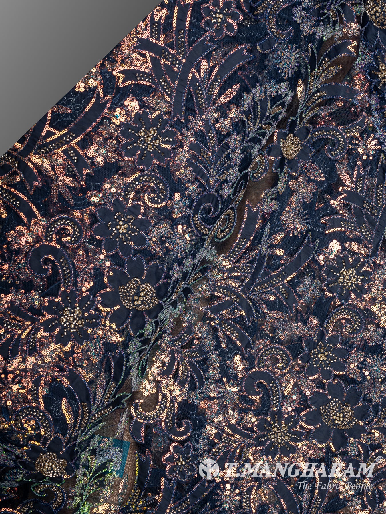 Blue Fancy Net Fabric - EB10024