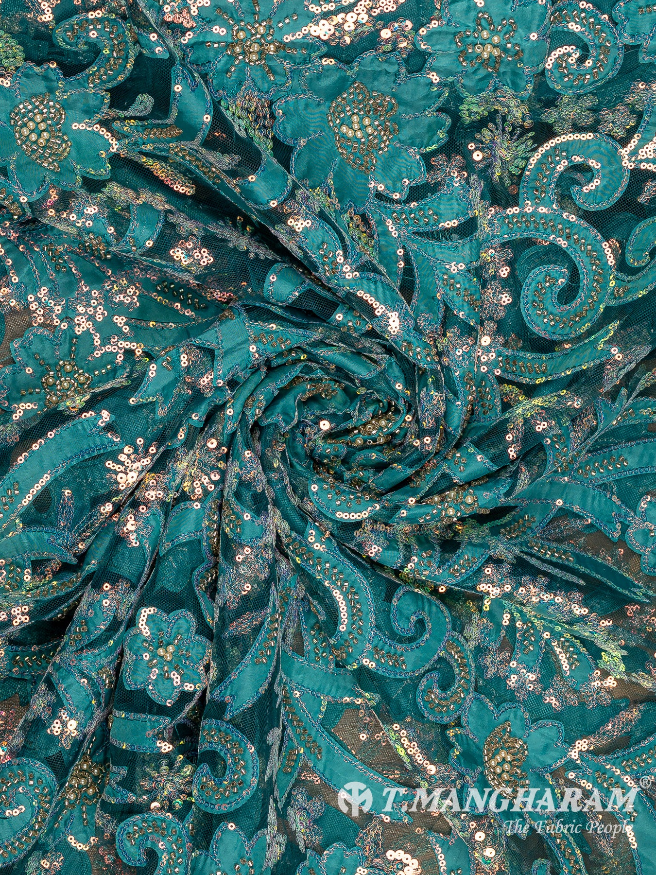 Green Fancy Net Fabric - EB10027