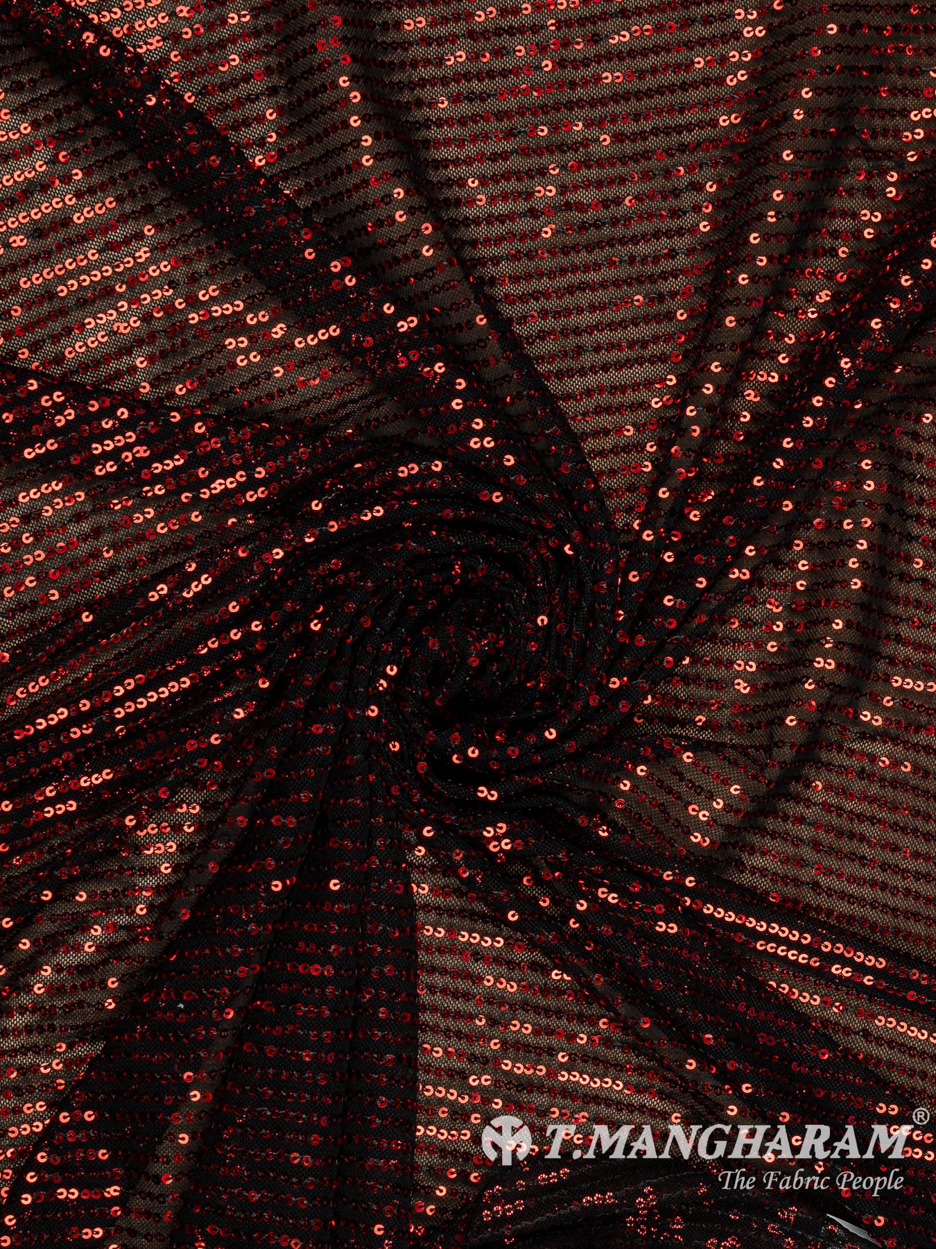 Maroon Stretch Net Fabric - EC13307