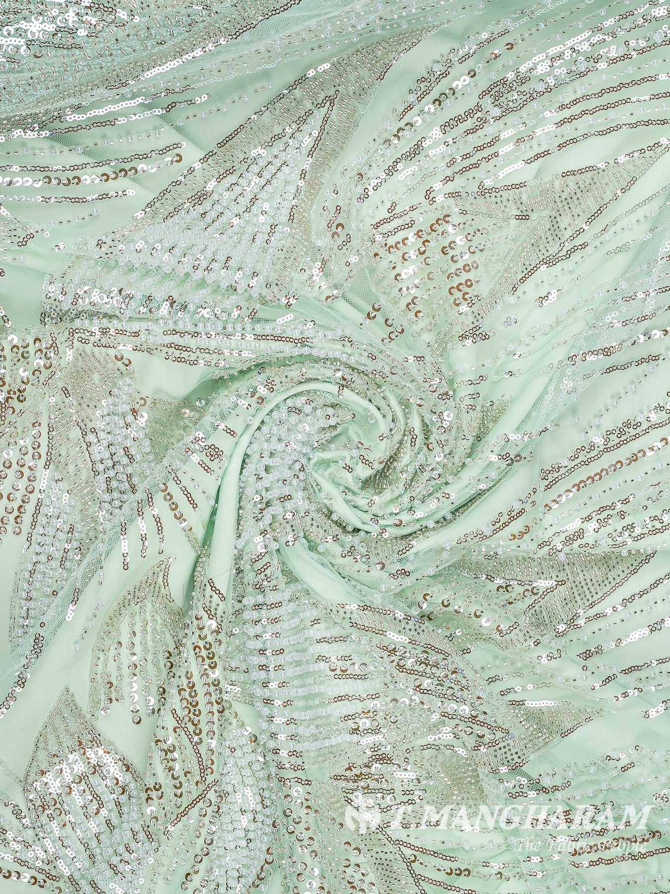 Green Fancy Net Fabric - EC13541