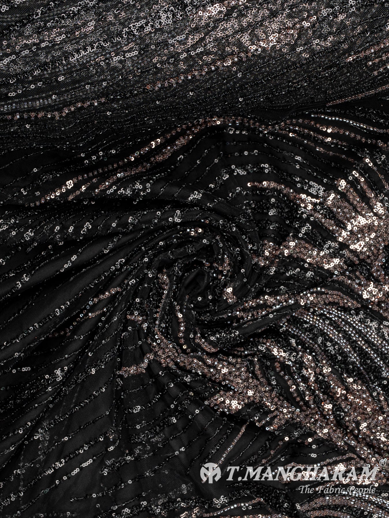 Black Fancy Net Fabric - EC13542
