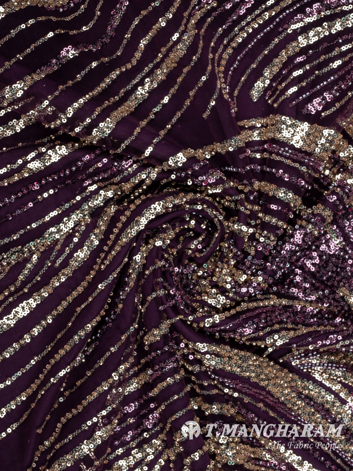 Purple Fancy Net Fabric - EC13545