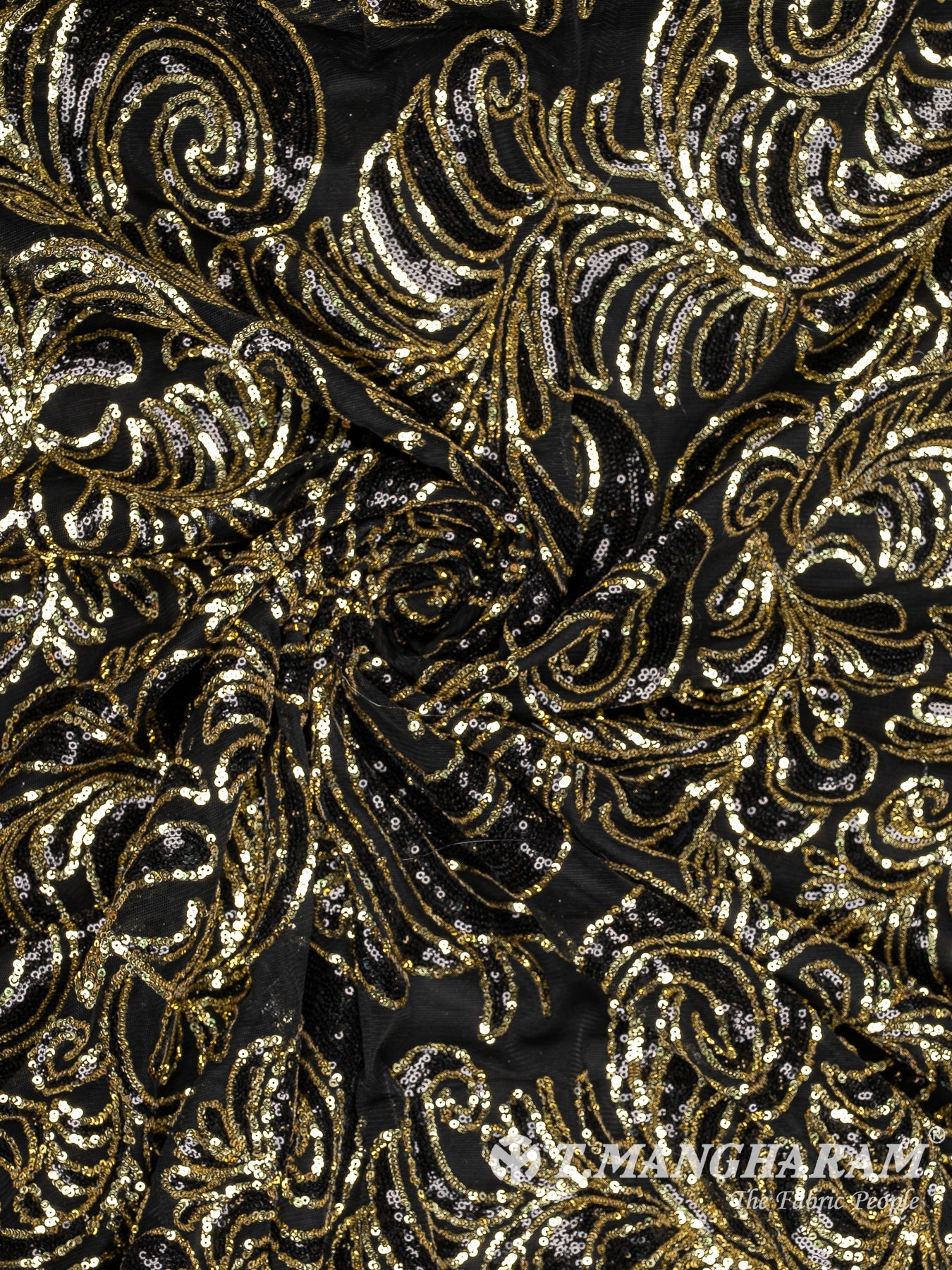 Black Fancy Net Fabric - EC13531