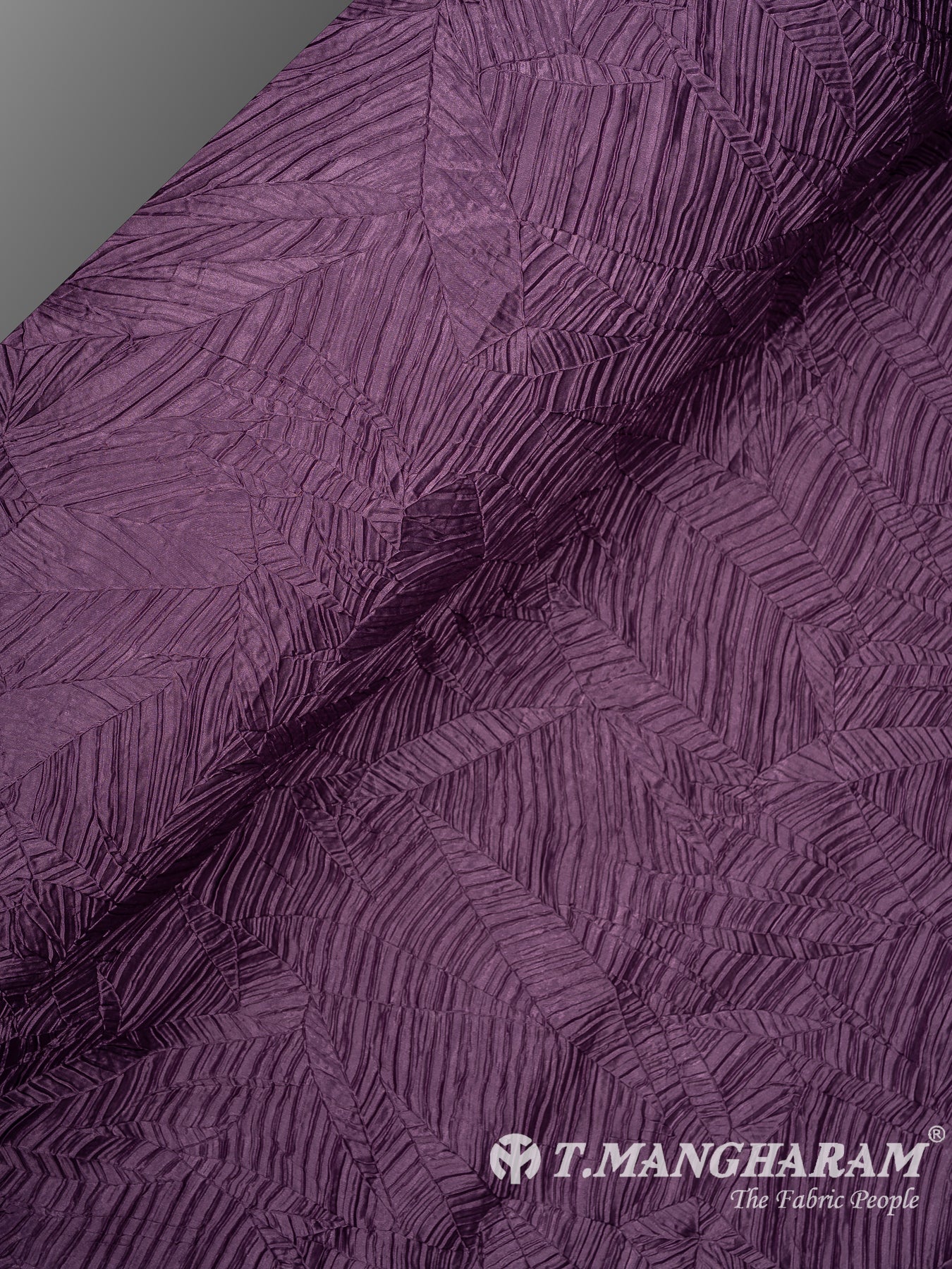 Purple Embossed Satin Fabric - EB10081
