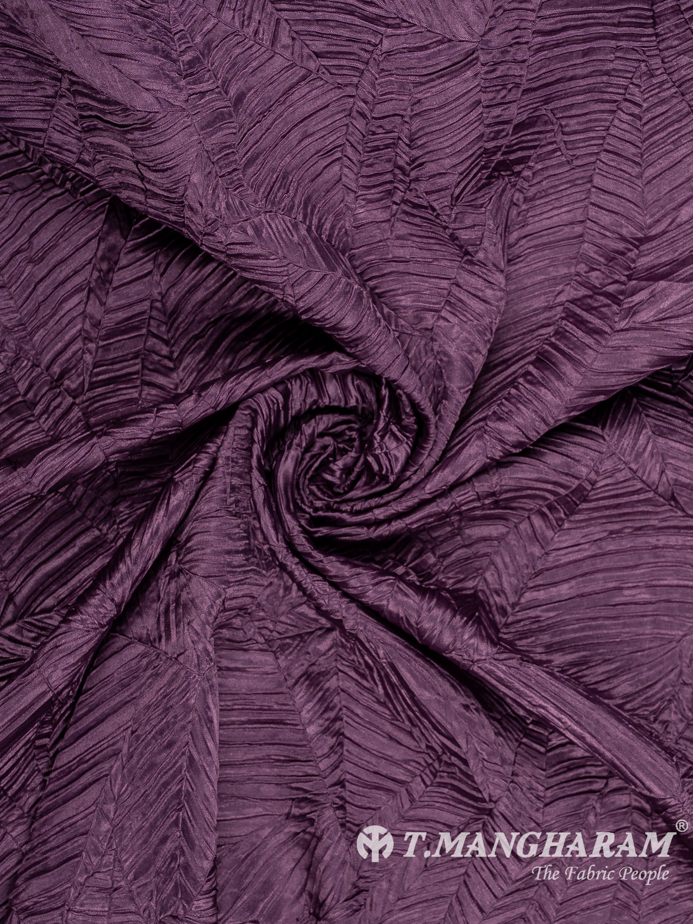 Purple Embossed Satin Fabric - EB10081