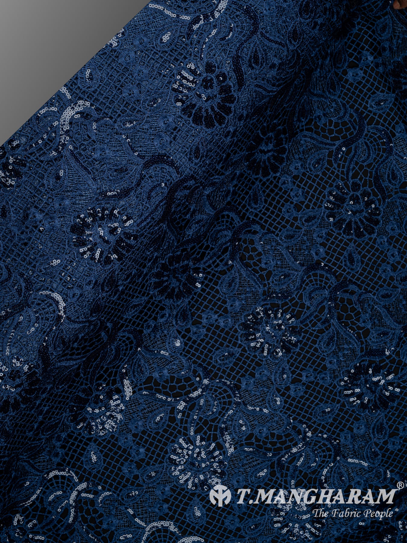 Blue Fancy Net Fabric - EC13532