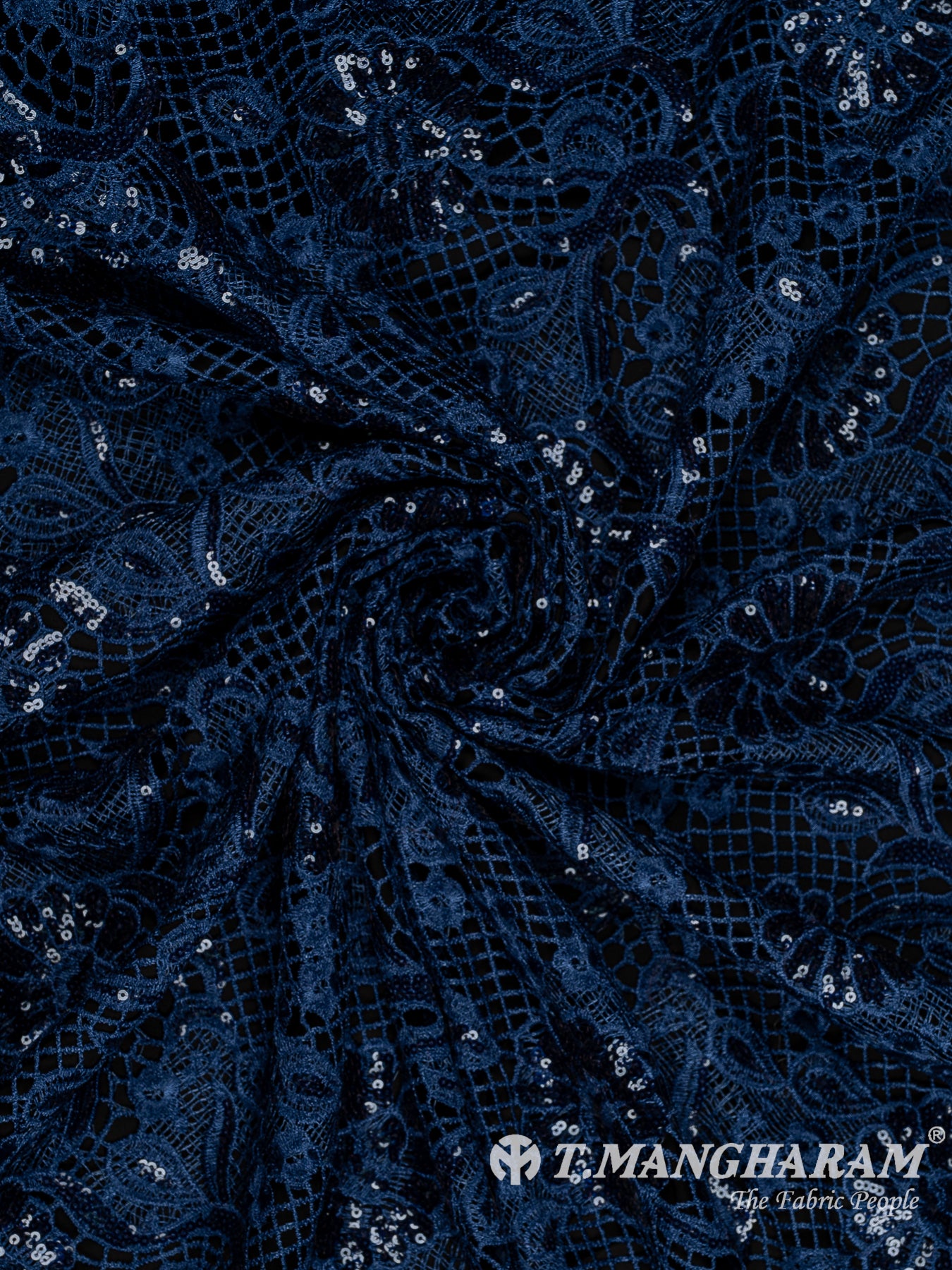 Blue Fancy Net Fabric - EC13532