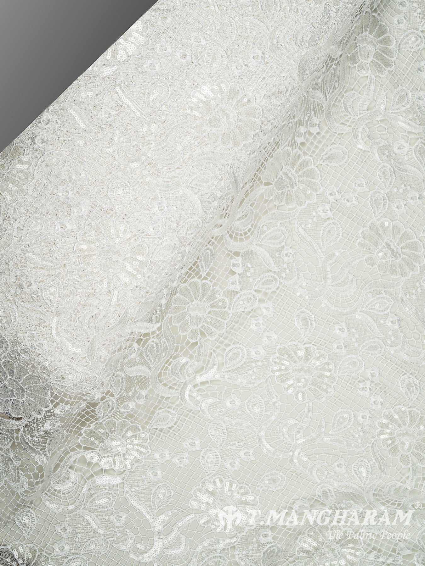 White Fancy Net Fabric - EC13535