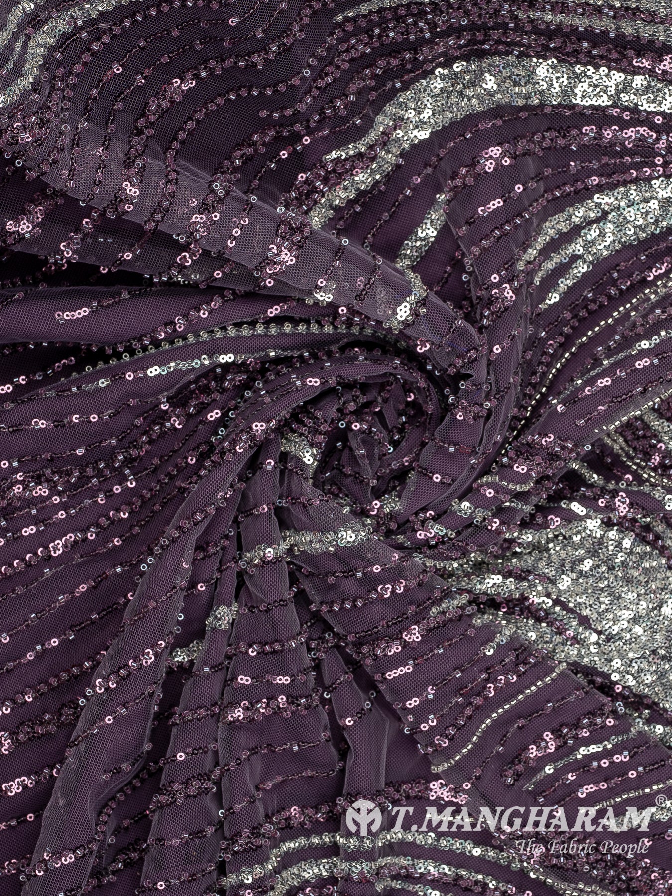Purple Fancy Net Fabric - EC13544