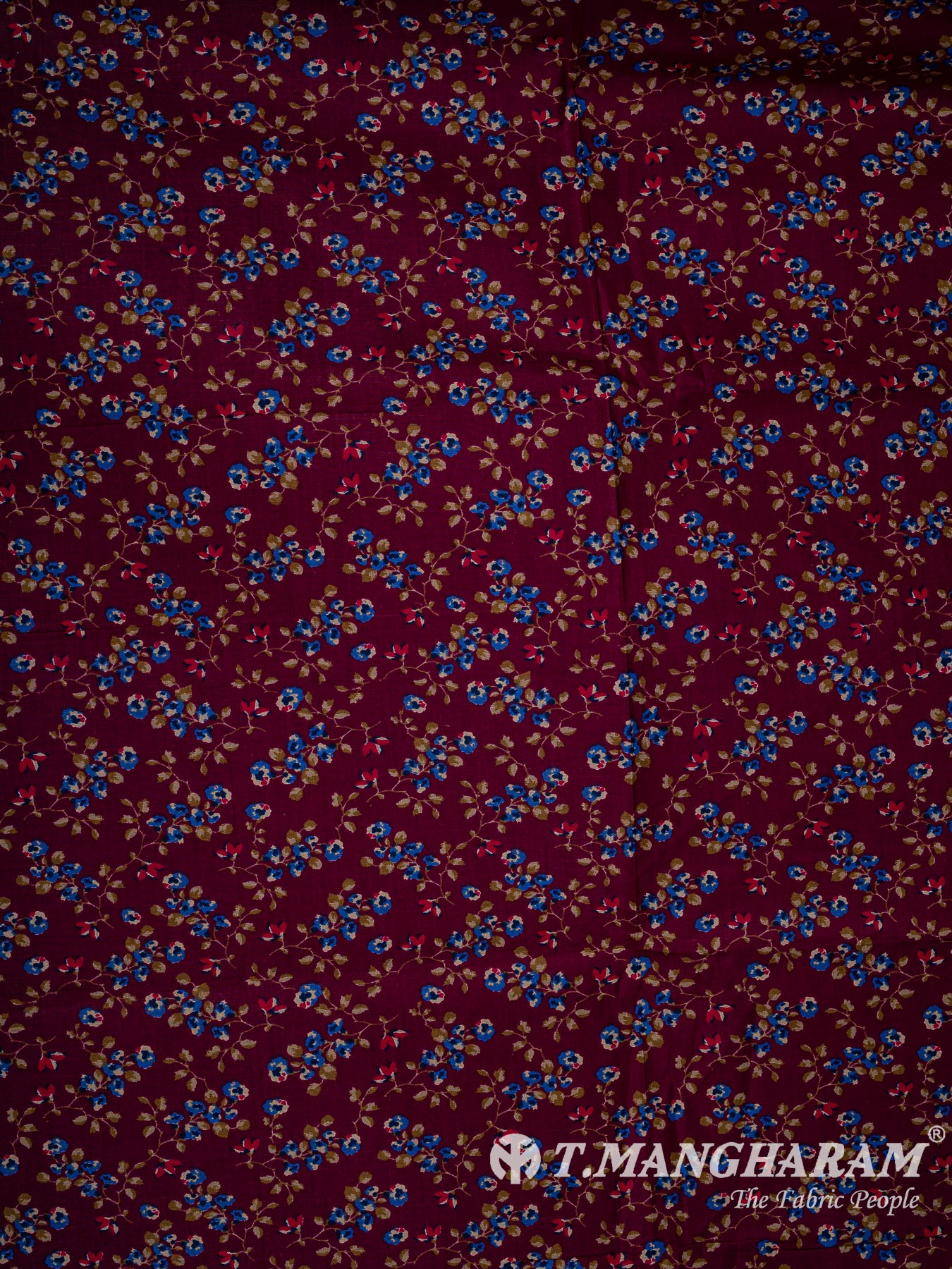 Maroon Cotton Fabric - EC13798