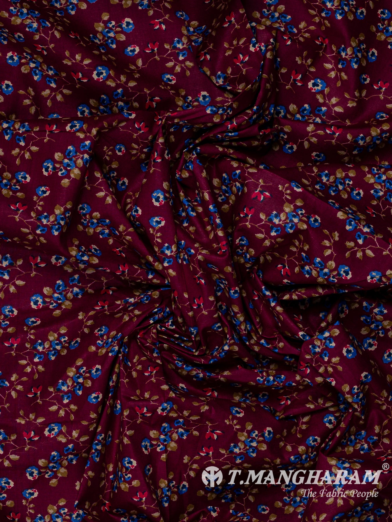 Maroon Cotton Fabric - EC13798