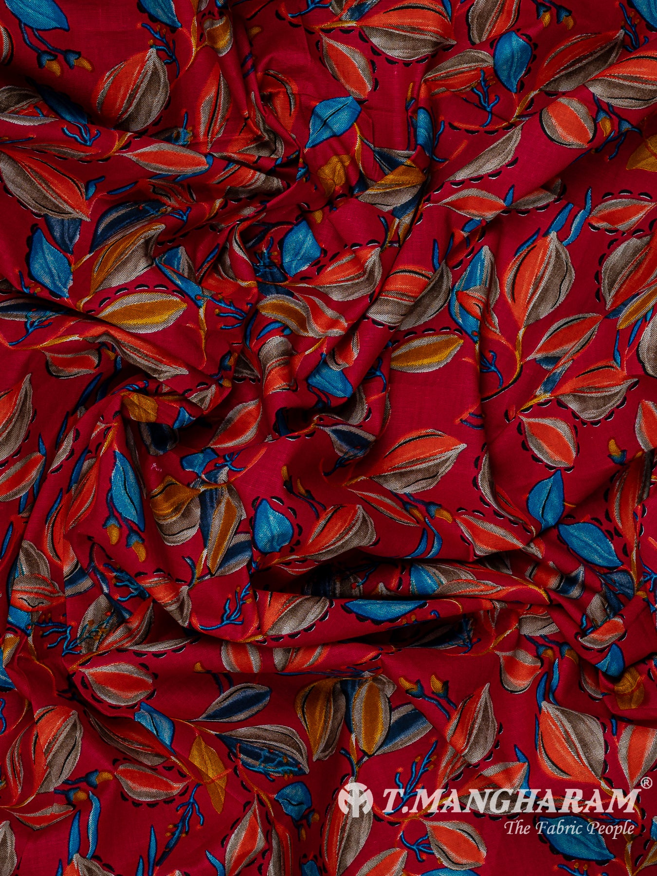 Maroon Cotton Fabric - EC13782