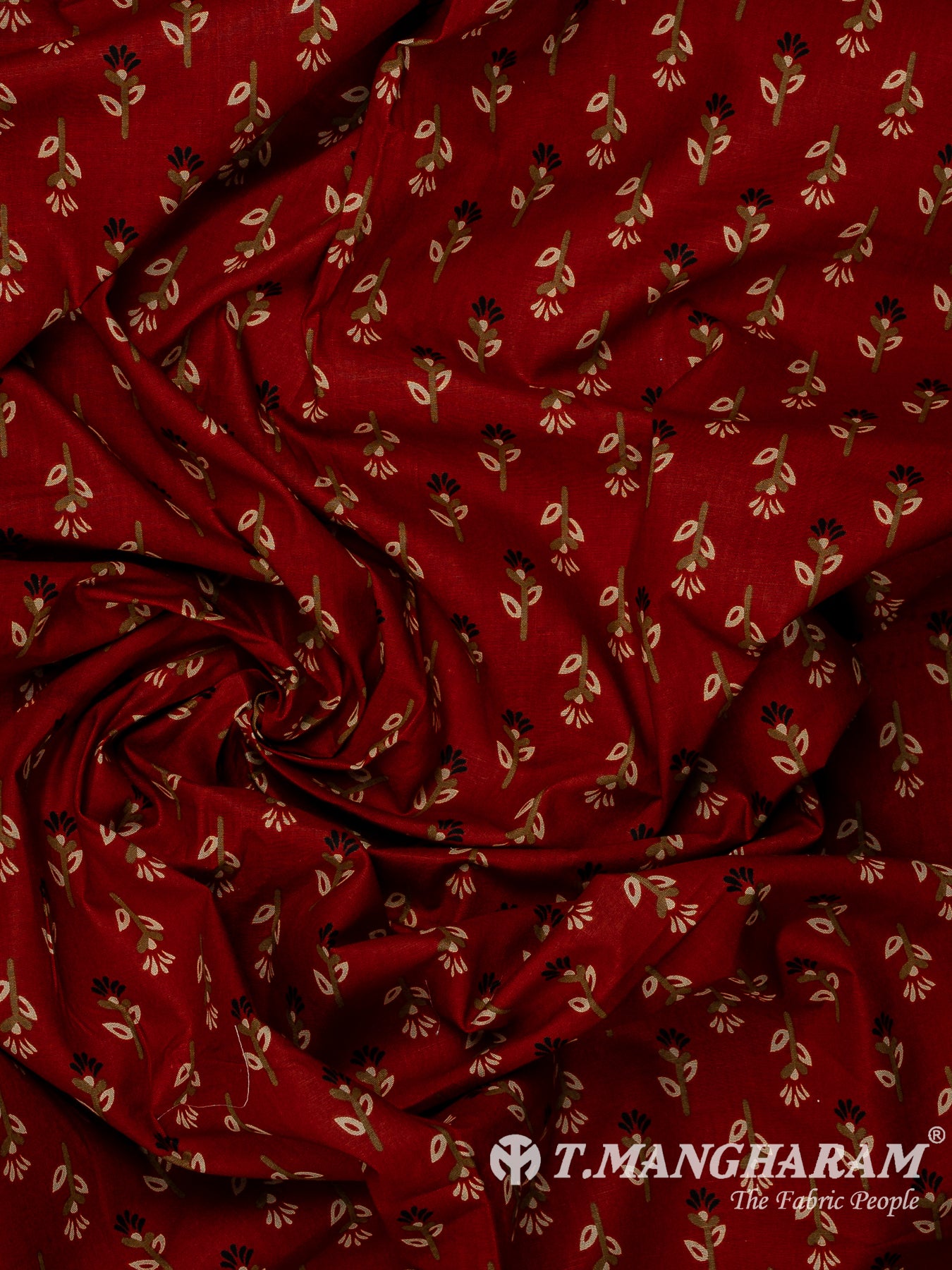 Maroon Cotton Fabric - EC13787