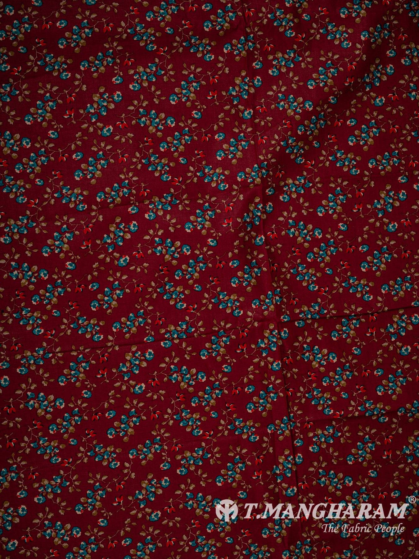 Maroon Cotton Fabric - EC13799