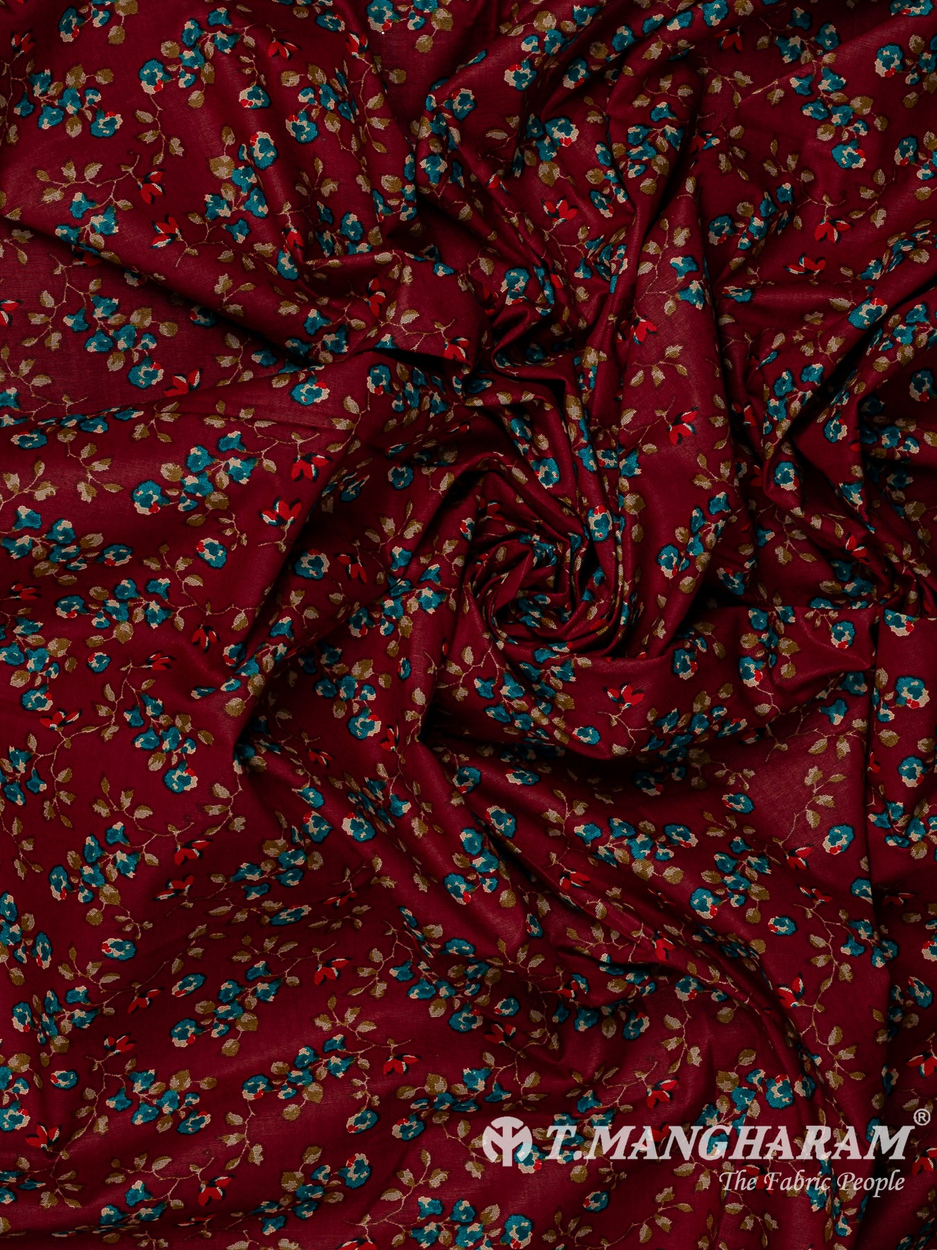 Maroon Cotton Fabric - EC13799