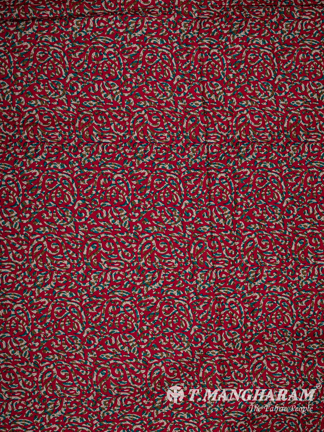 Maroon Cotton Fabric - EC13779
