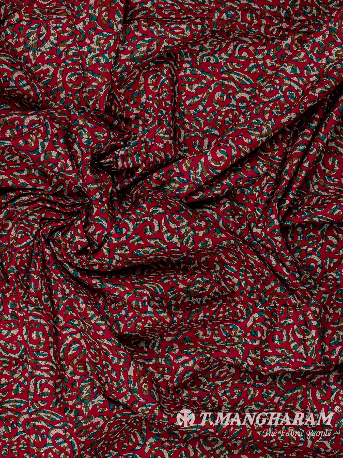 Maroon Cotton Fabric - EC13779