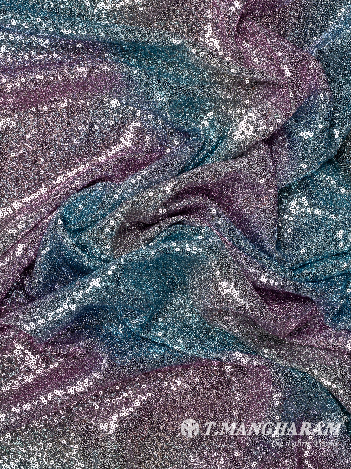 Multicolor Sequin Fancy Net Fabric - EB10232