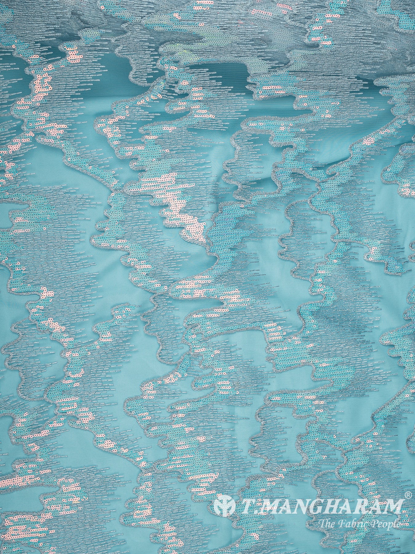 Blue Fancy Net Fabric - EB10236