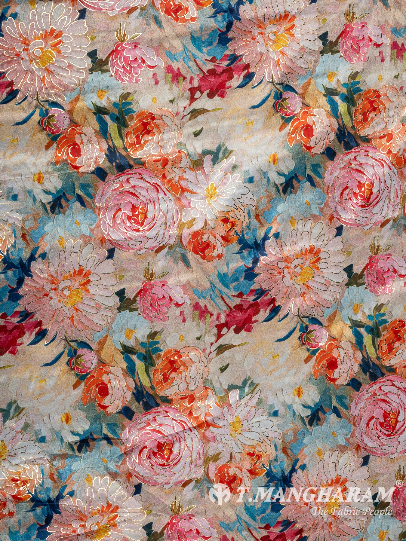 Multicolor Satin Fabric - EB10229
