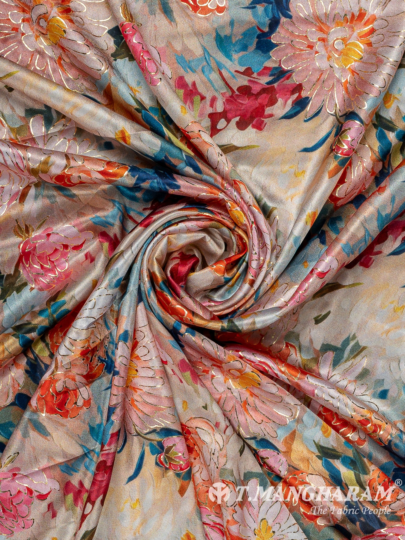 Multicolor Satin Fabric - EB10229