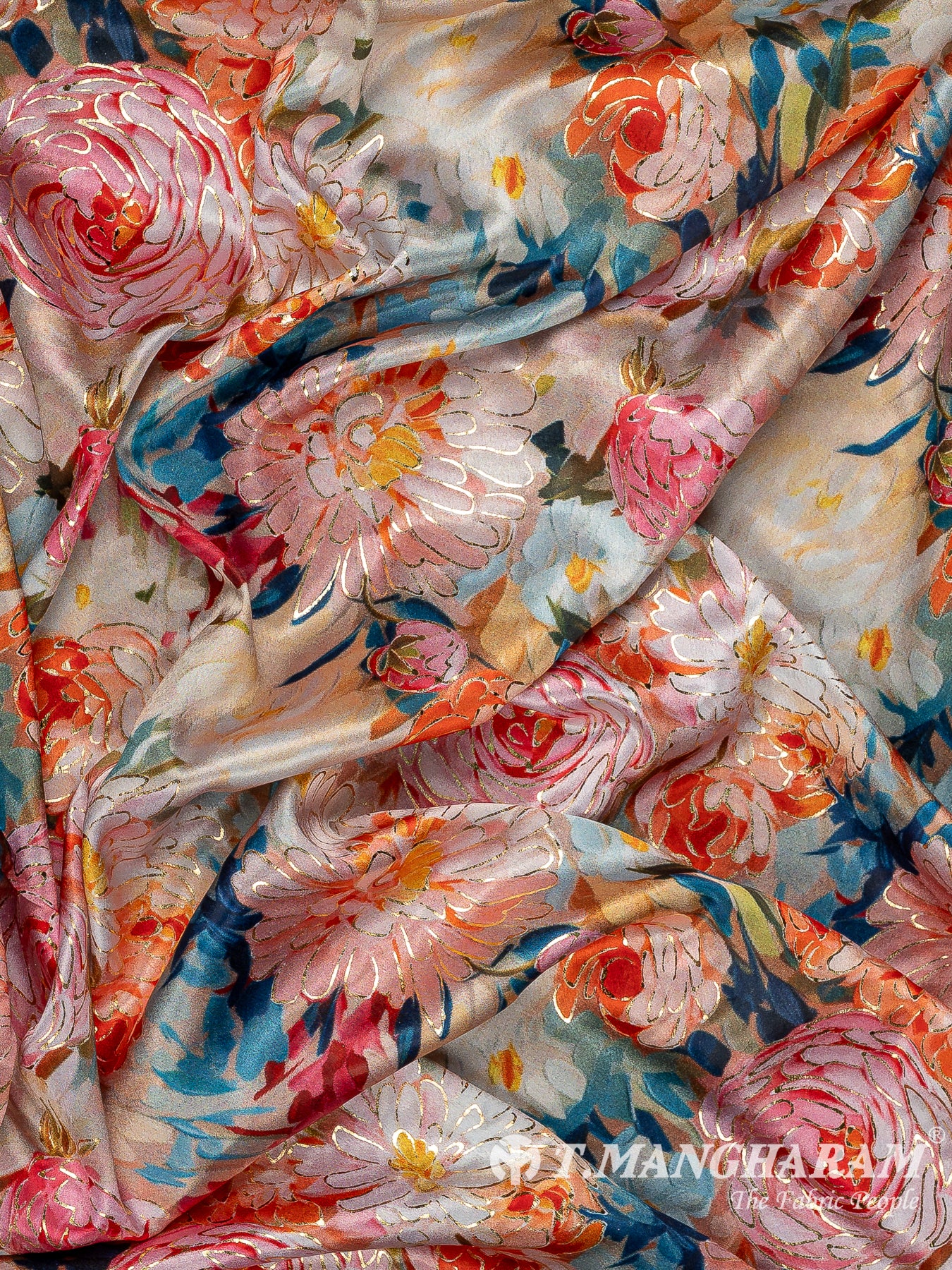 Multicolor Satin Fabric - EB10229