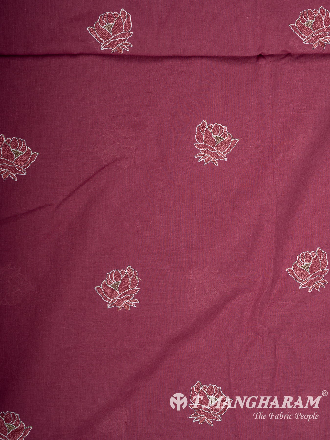 Pink Cotton Embroidery Fabric - EB9947