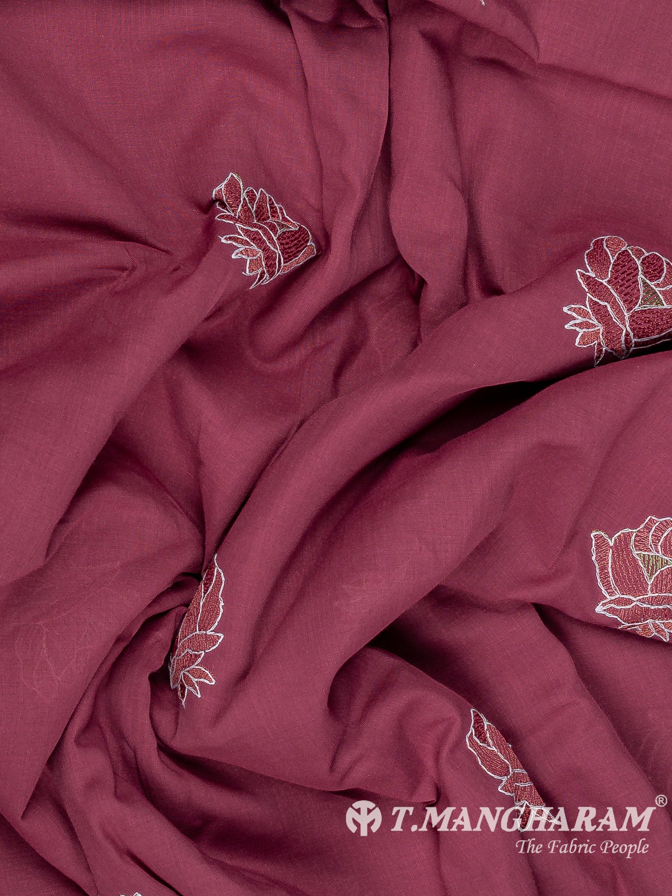 Pink Cotton Embroidery Fabric - EB9947