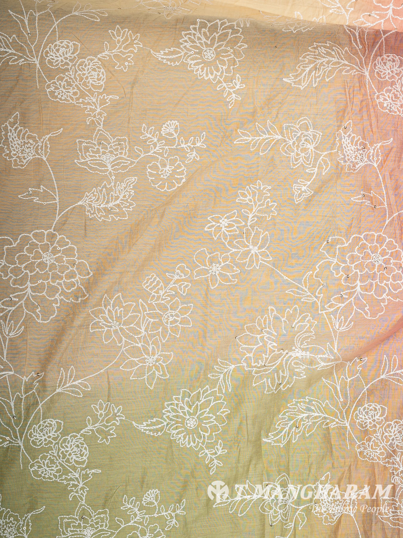 Multicolor Cotton Embroidery Fabric - EB10086