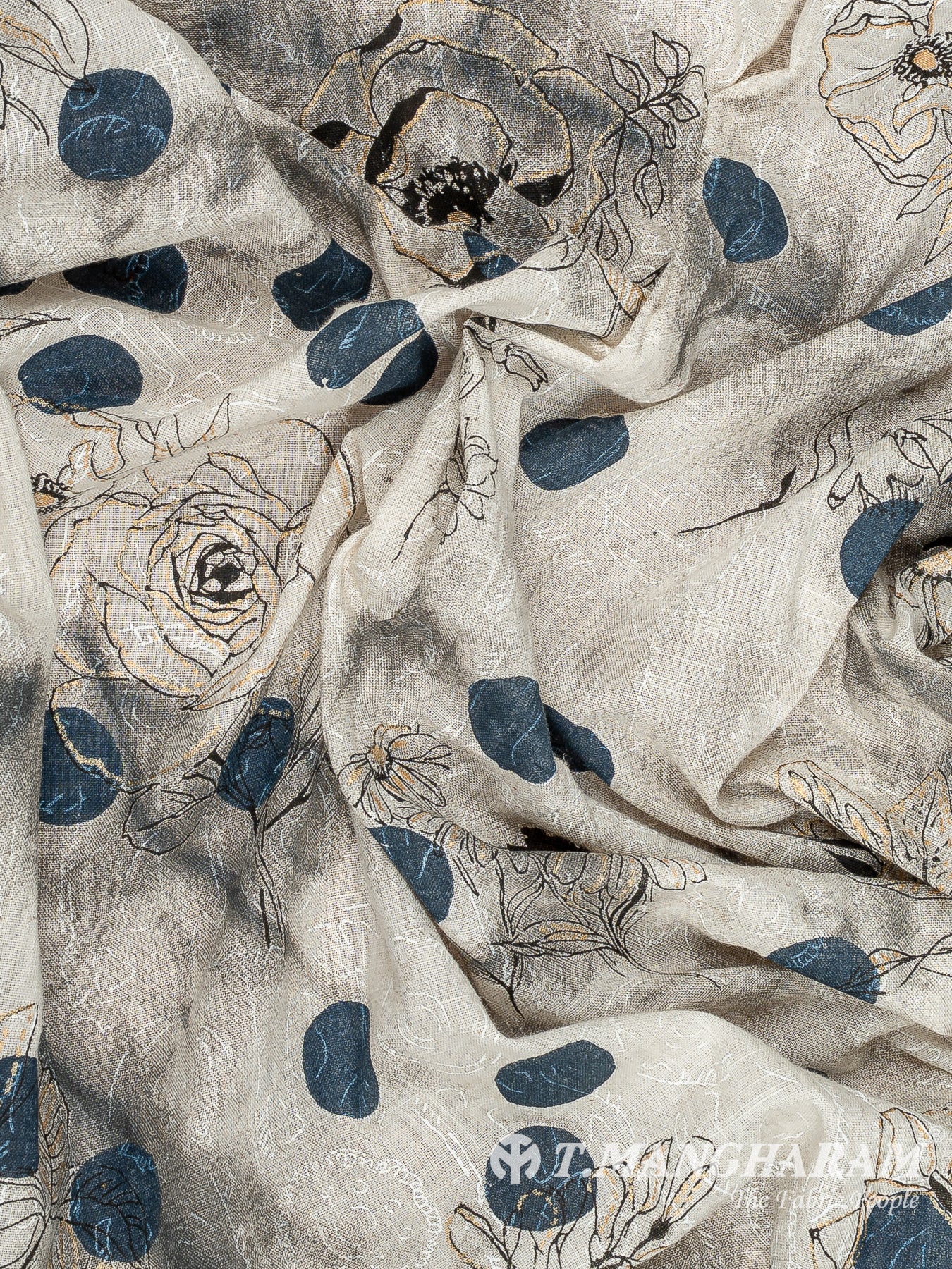 Grey Cotton Fabric - EB10816