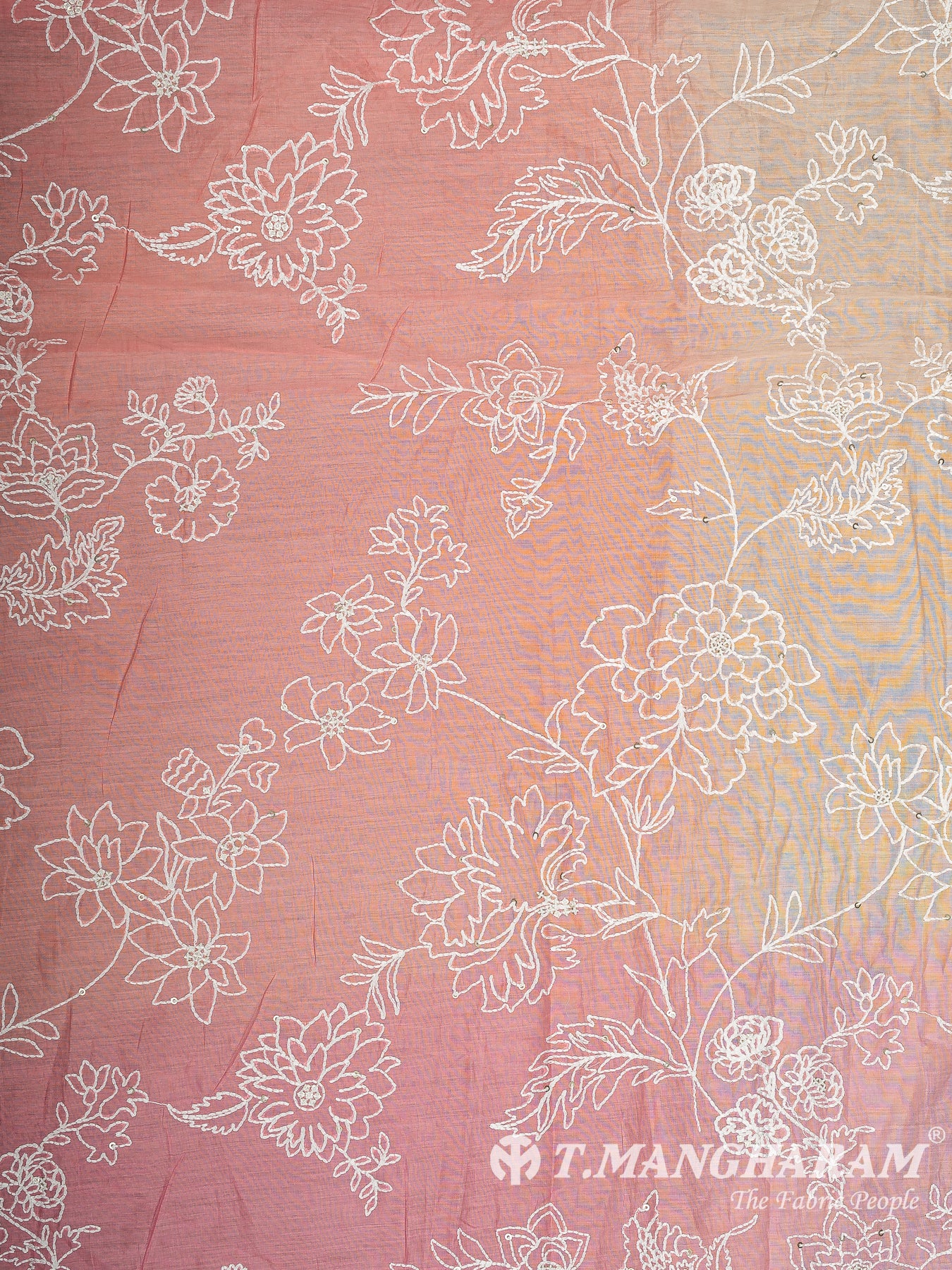Multicolor Cotton Embroidery Fabric - EB10087