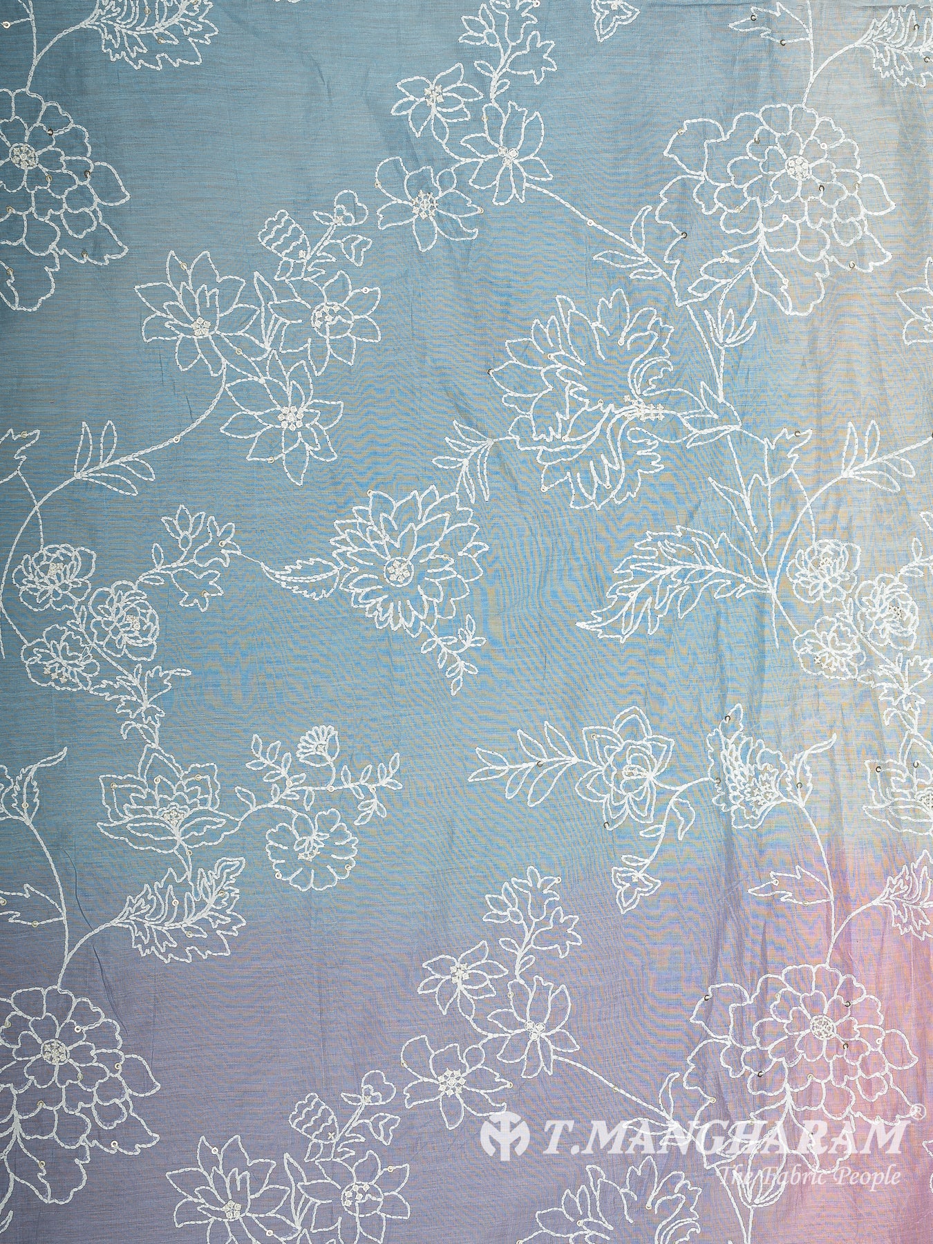 Multicolor Cotton Embroidery Fabric - EB10084
