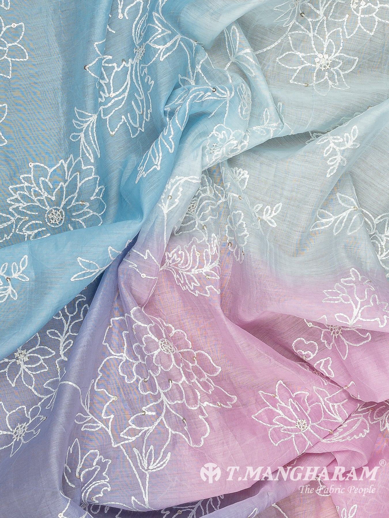 Multicolor Cotton Embroidery Fabric - EB10084
