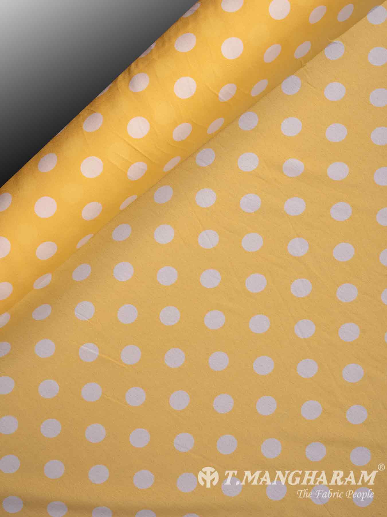 Yellow Printed Crepe Fabric - EA0439 view-2