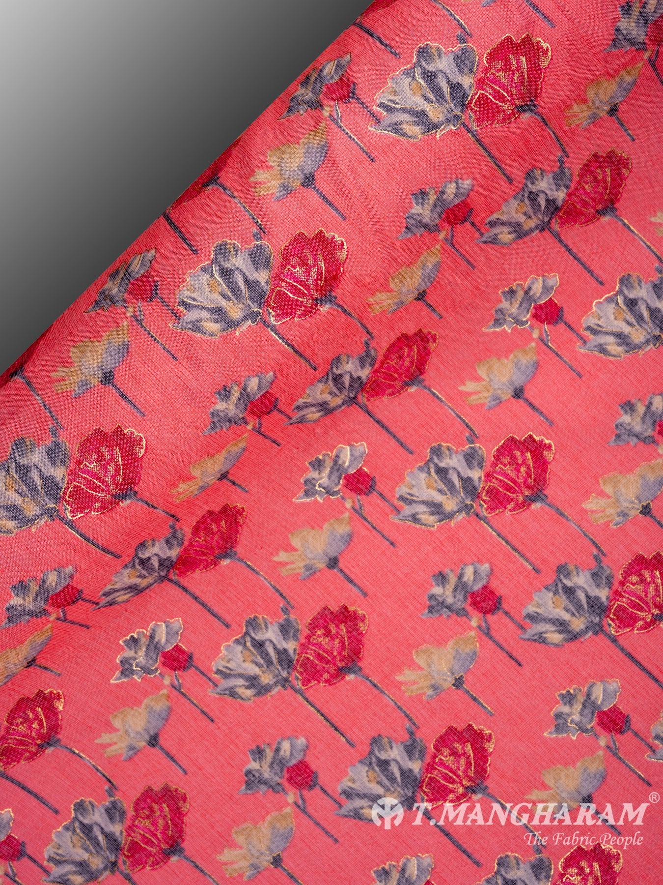 Red Rayon Cotton Fabric - EA0297 view-2