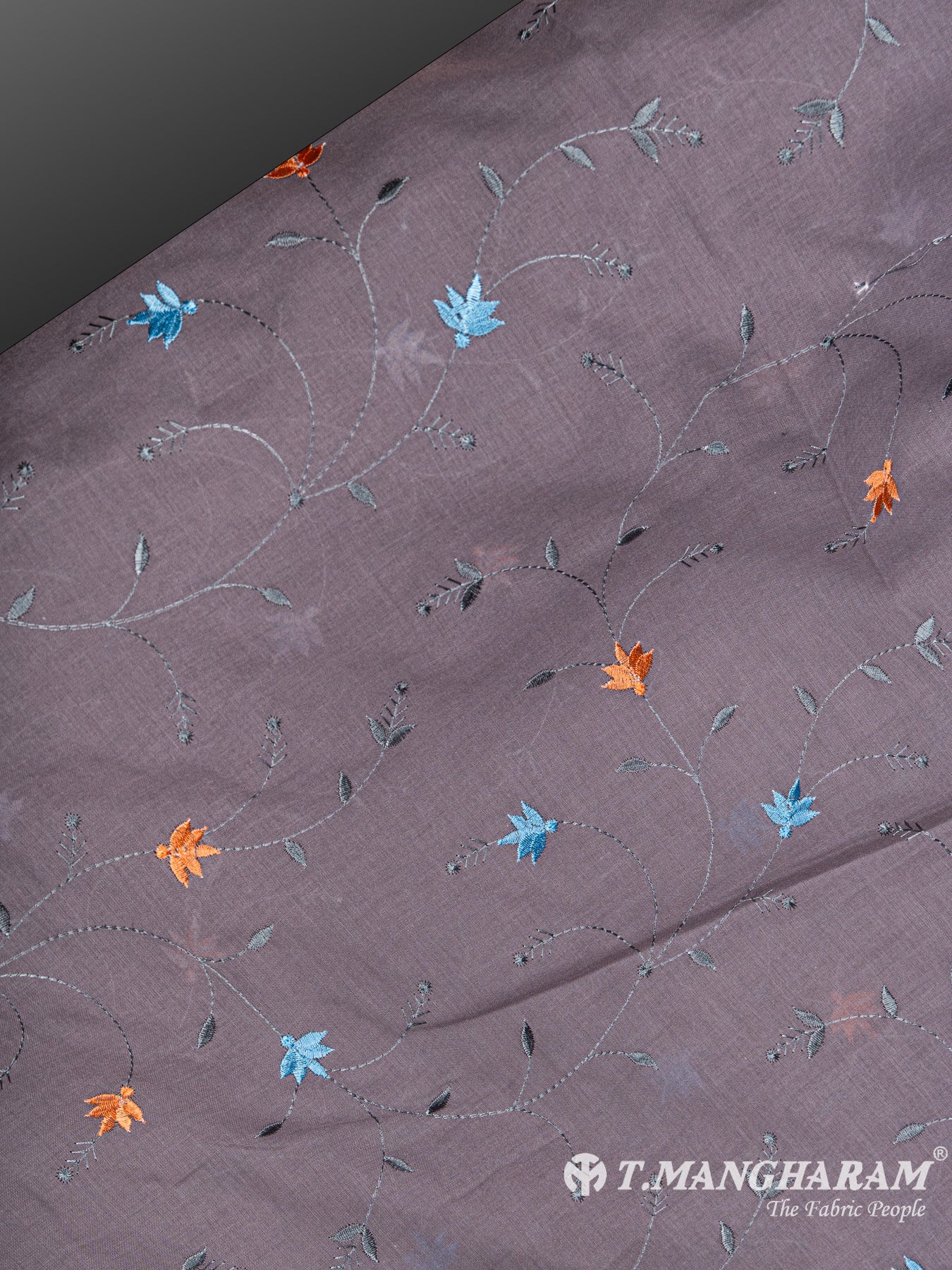 Violet Cotton Embroidery Fabric - EB4738 view-2