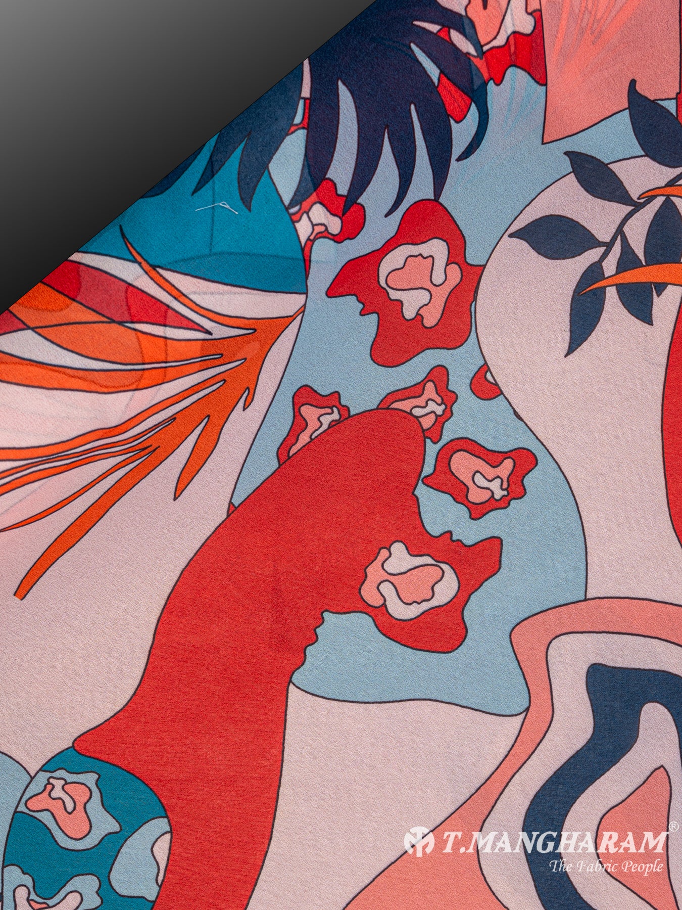 Multicolor Georgette Fabric - EB4822 view-2